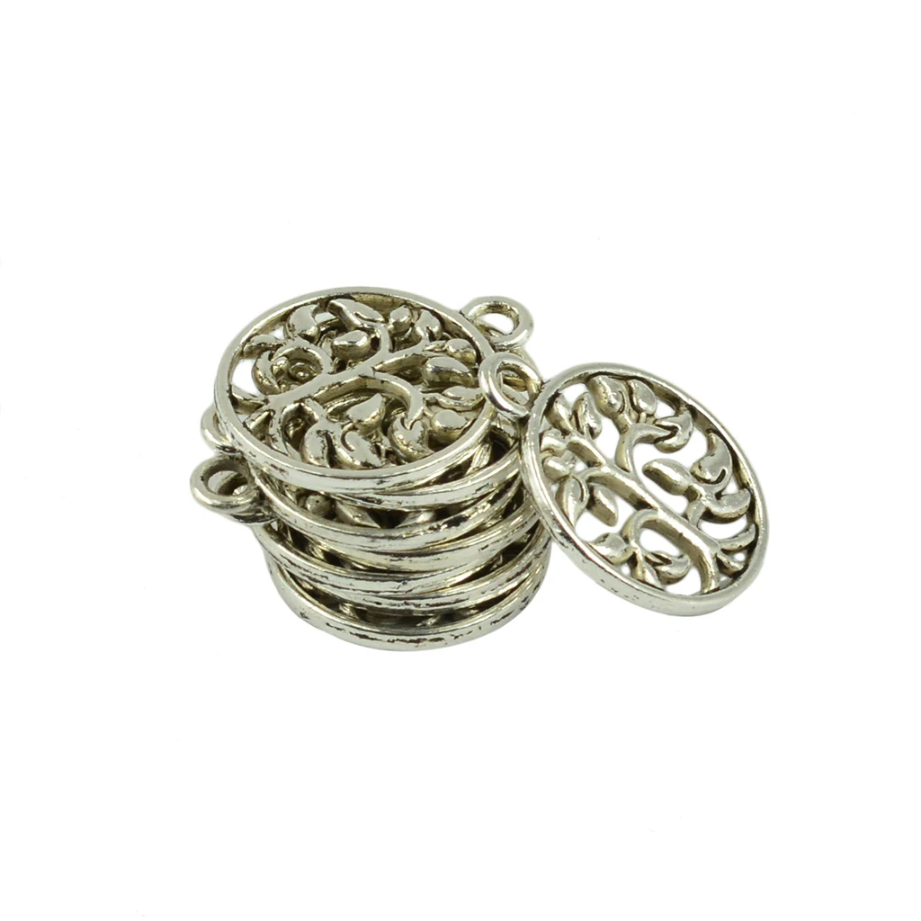 50 Pcs Alloy Tree Of Life Charms Pendents For Jewelry Making Bracelet DIY