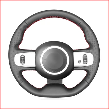 

Black Genuine Leather Steering Wheel Cover for Renault Twingo 3 2014-2019 Twingo RS 2014-2019