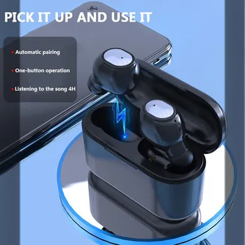 

Q3 True Wireless Bluetooth Earphone TWS Stereo Sport Earphones With Mic Handsfree Earbuds Headset With Charging Box For Phone