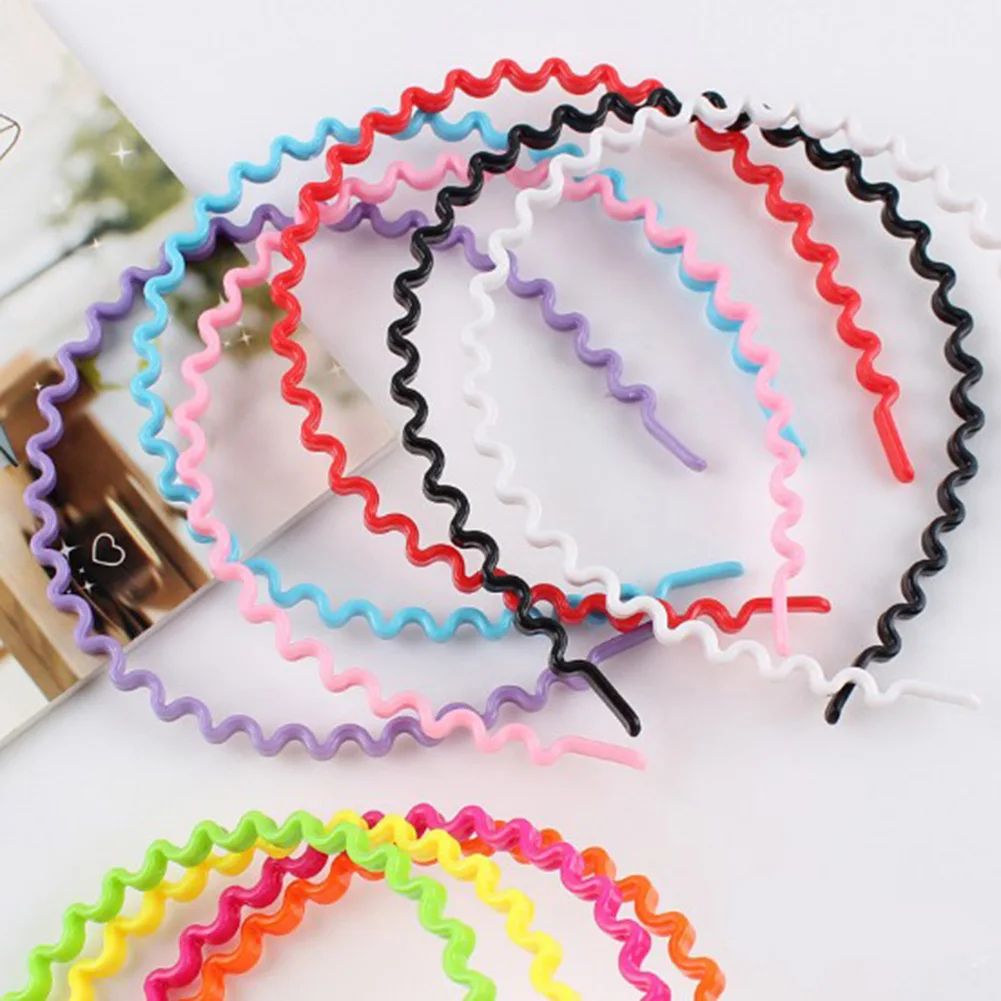 

1pc Fashion Unisex Black/golden Wavy Hairband Mens Women Hair Head Hoop Bands Accessories Sport Headband Headdress Styling Tools