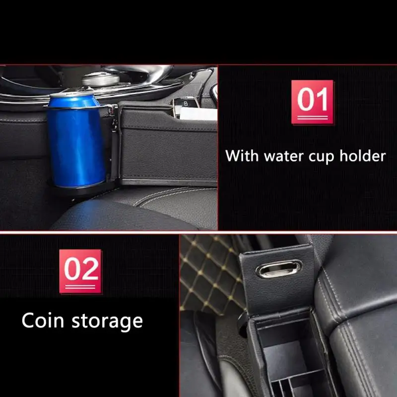 USB зарядное устройство пластиковый ловушка коробка Caddy автомобильное сиденье щелевая зазор карман слот коробка для хранения для главного привода и водителя