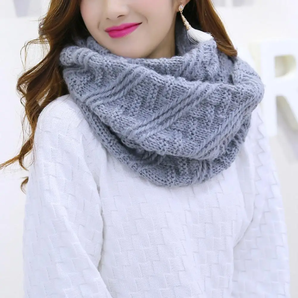 

2019 Fashion New Unisex Winter Scarf Knitted Scarves Collar Neck Warmer Woman's Infinity Ring Loop Circle Women Scarves For Lady
