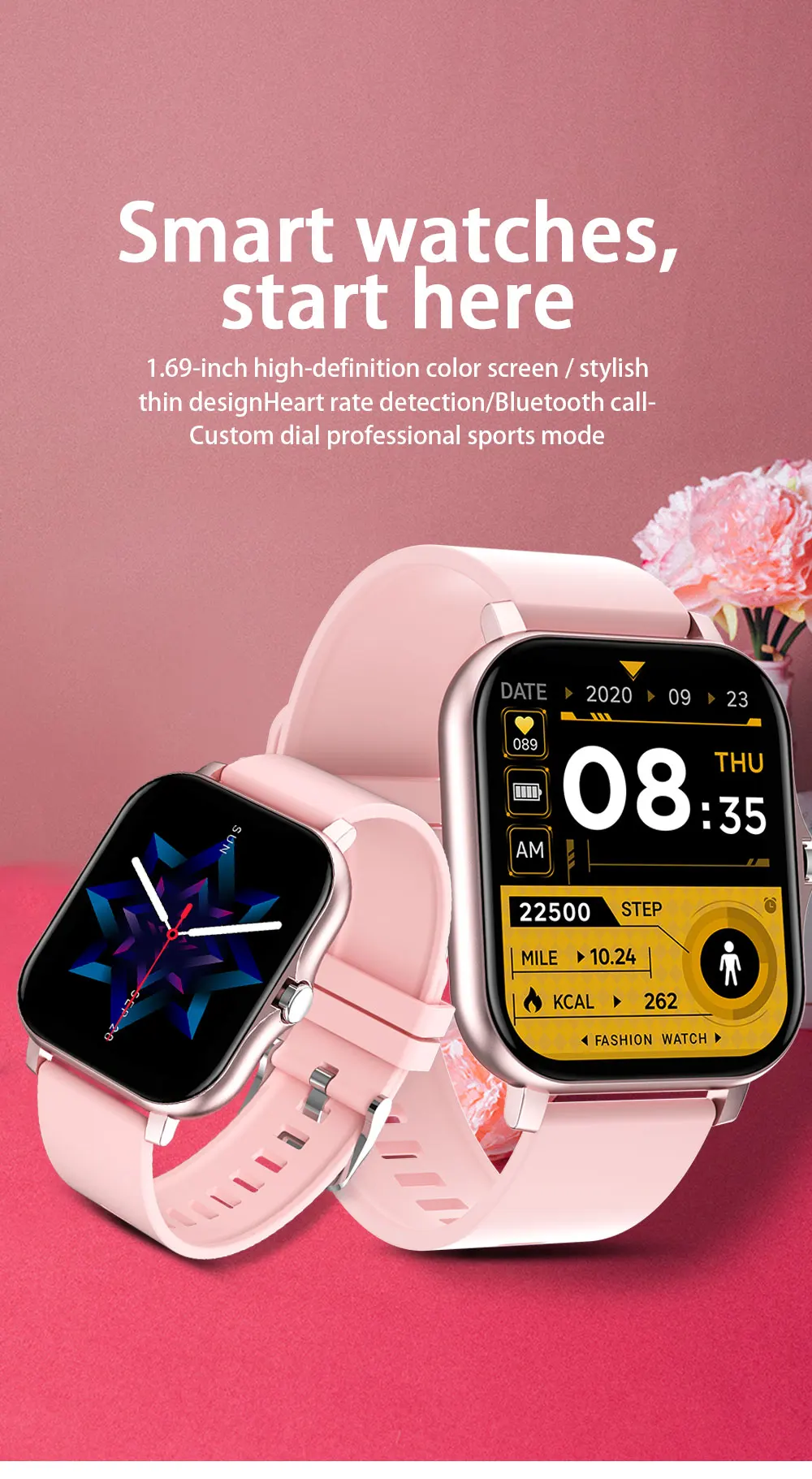 LIGE 2021 New Smart Watch Women Men Bluetooth Call Fitness Tracking Heart Rate Custom Dial Sports Waterproof Women's Smartwatch