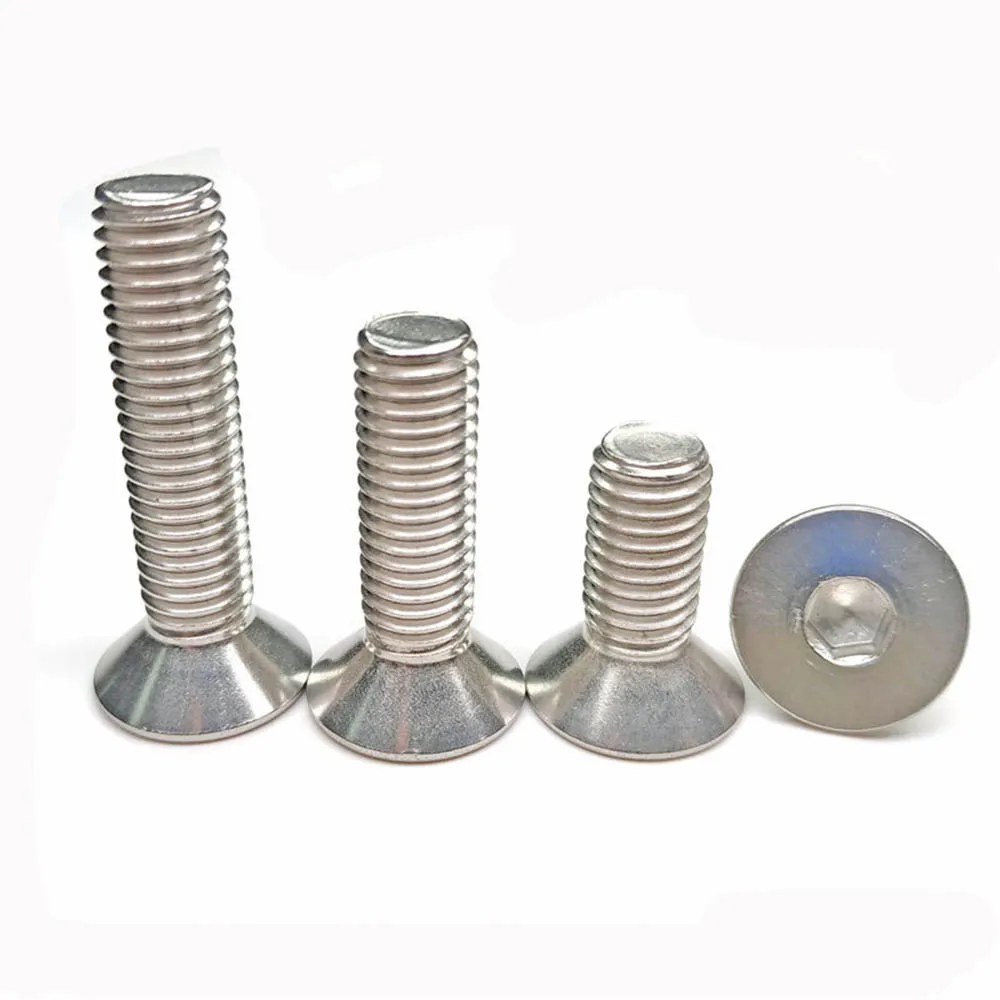 Tornillo Din-7991 De Cabeza Avellanada Con Hueco Hexagonal, De Acero