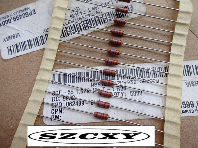 Новое и оригинальное 100PCS1/4W1. 62K 0.25W1.62KFever сопротивление