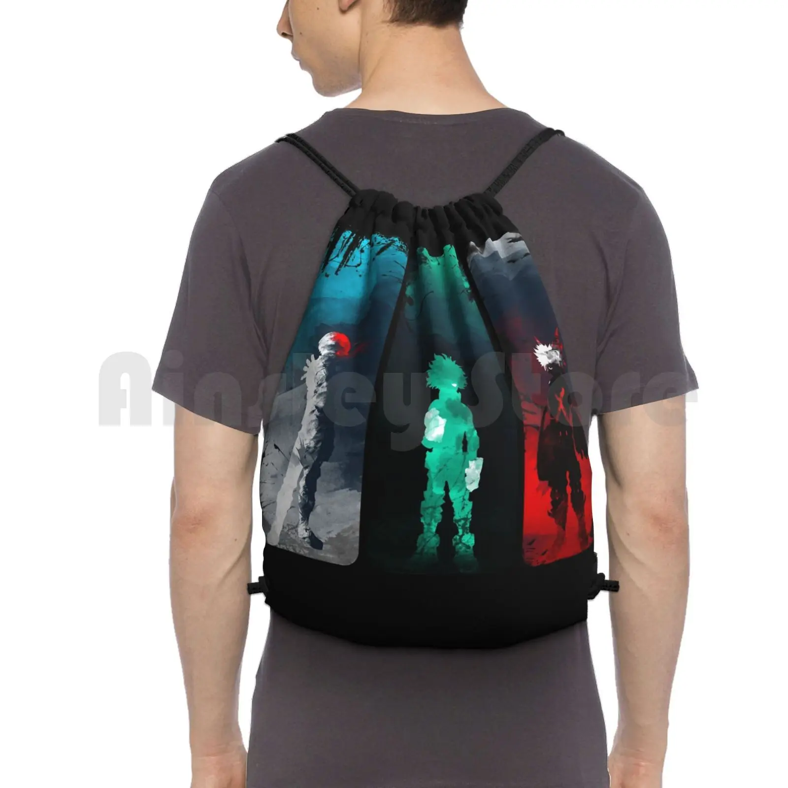 

Какая у вас сила Рюкзак на шнурке сумка для верховой езды альпинизма сумка для спортзала аниме герой Япония Boku No Hero Академия Midoriya All