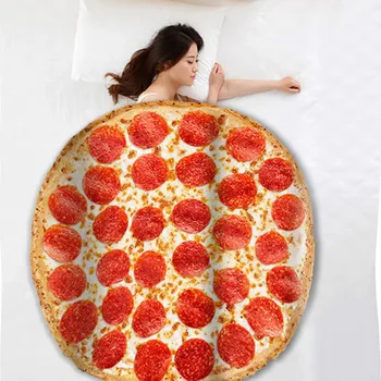

Mexican Burrito Blankets 3D Flannel Blanket Pizza Cobija for Bed Air Condition Coperta Throw Mat Fleece Throw Bedspread