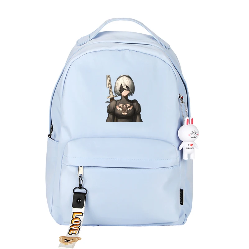 НИР: автоматы YoRHa № 2 Тип B пикантные Для женщин Bagpack Game мультфильм сумка нейлон школьные сумки рюкзак средней школы Mochila Feminina - Цвет: 12