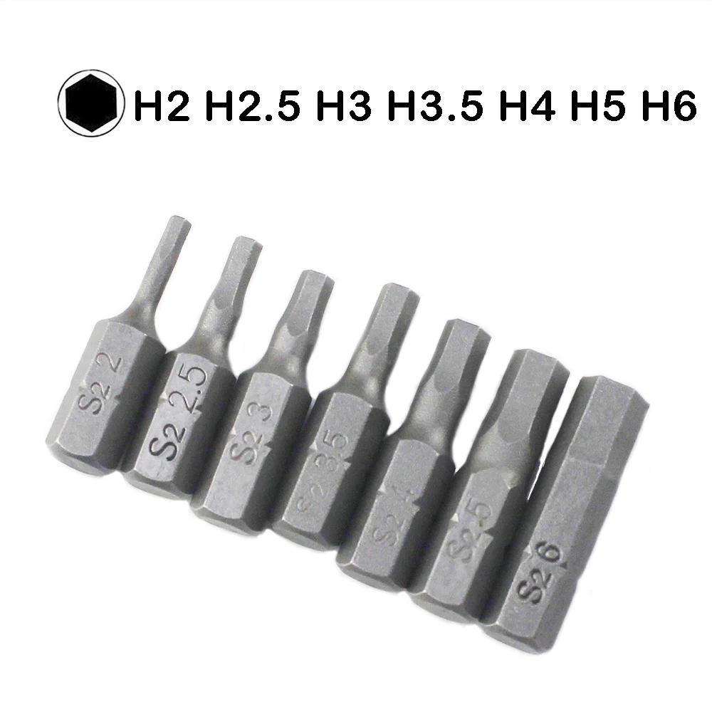 HEX2,5 Bits TiN Quality 1/4" HEX 2,5 Länge 25 mm 