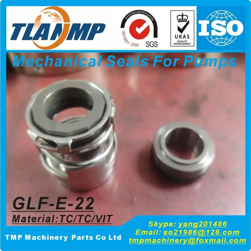 GLF ITT 고압 워터 펌프용 기계식 씰, 텅스텐 카바이드 도장 페이스, GLF-E-22 , G06-22, ITT-22, TLANMP
