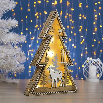 

The figure of trees. "Christmas tree and deer", 30x20x5 cm, AA * 2 (not included), 5 LED, T / WHITE 4364310