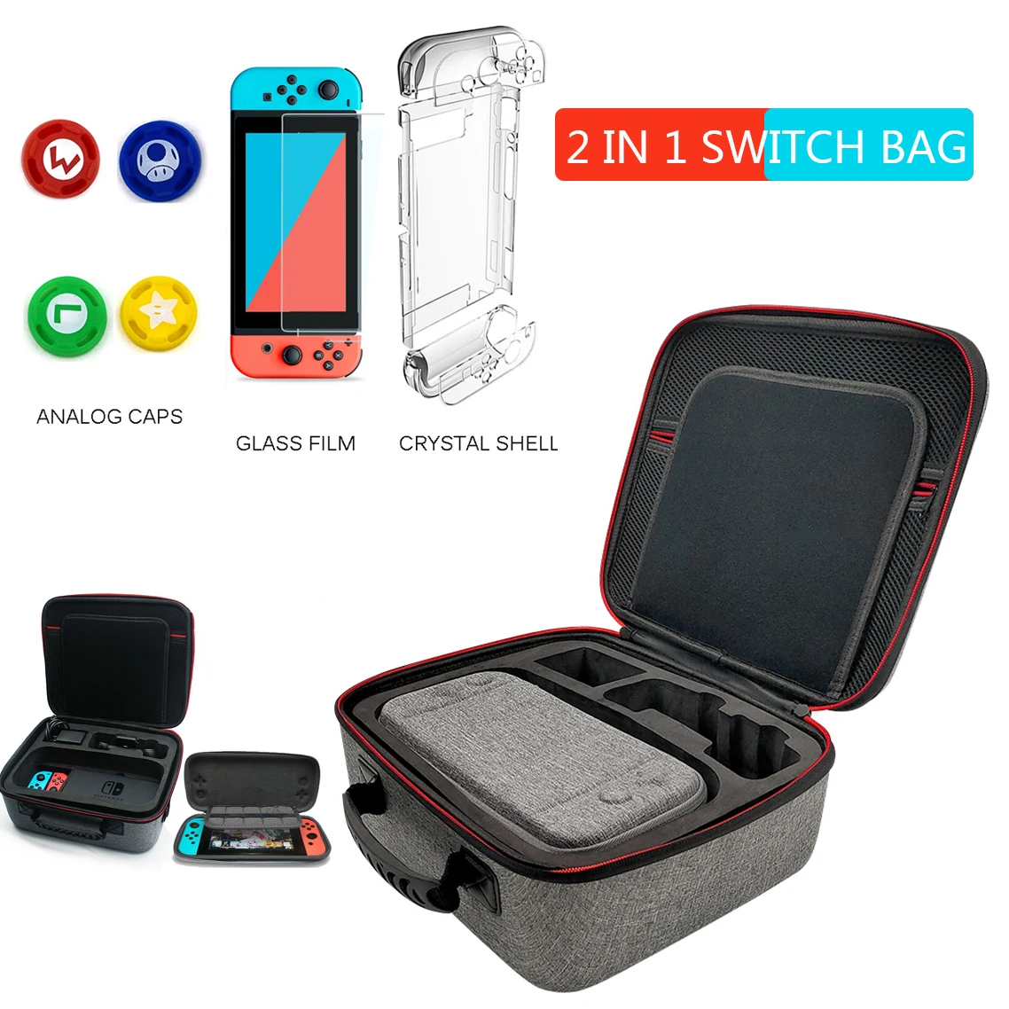 2 in 1 Nintendo Switch Case Large Capacity Nitendo Switch Accessoire Bag Nintend Switch Game Storage