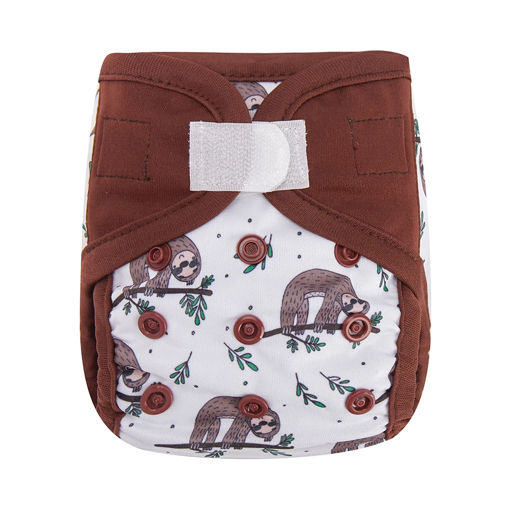 MP03 Happy Flute подгузники для новорожденных, тканевые подгузники, водонепроницаемые, Пул, двойные вставки, крошечные, NB, один размер, подгузники, подходят для детей до 5 кг - Цвет: MP03