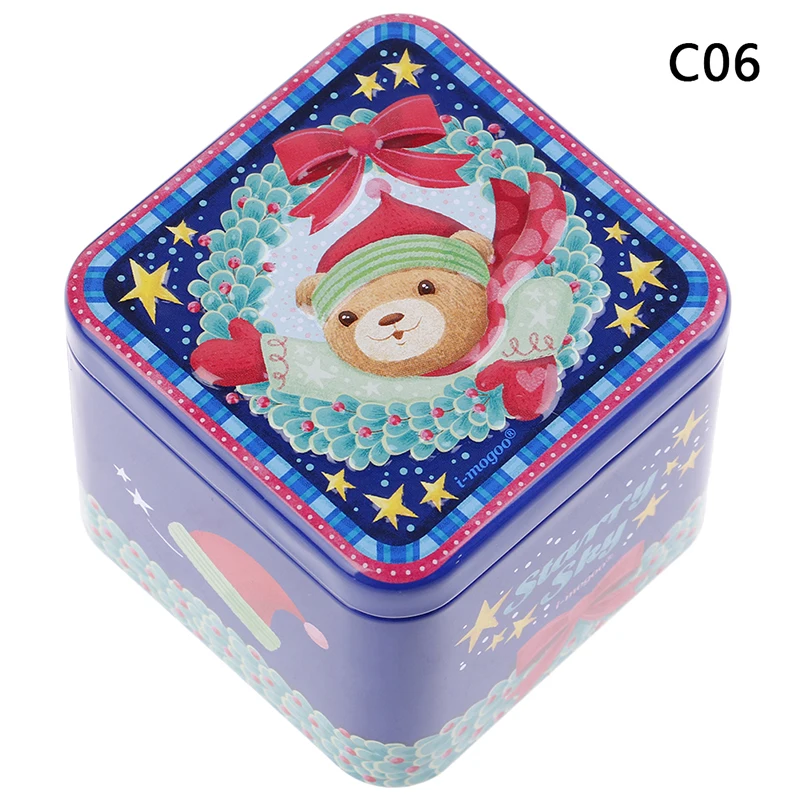 Чехол для выпечки конфет, печенья, печенья, конфет, печенья, печенья, чехол, контейнер, милый Рождественский мини подарок, посылка, жестяная коробка - Цвет: F