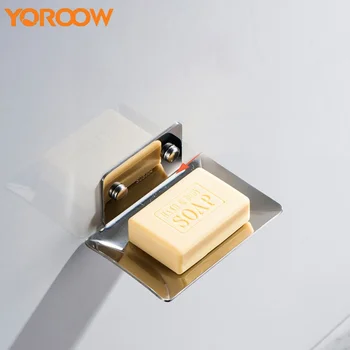 

Stainless Adhessive Soap Metal Suction Cup Soap Holder Drainer Strong No Drill Natural Dish Stainless Holders Bamboo GEW00AD 2