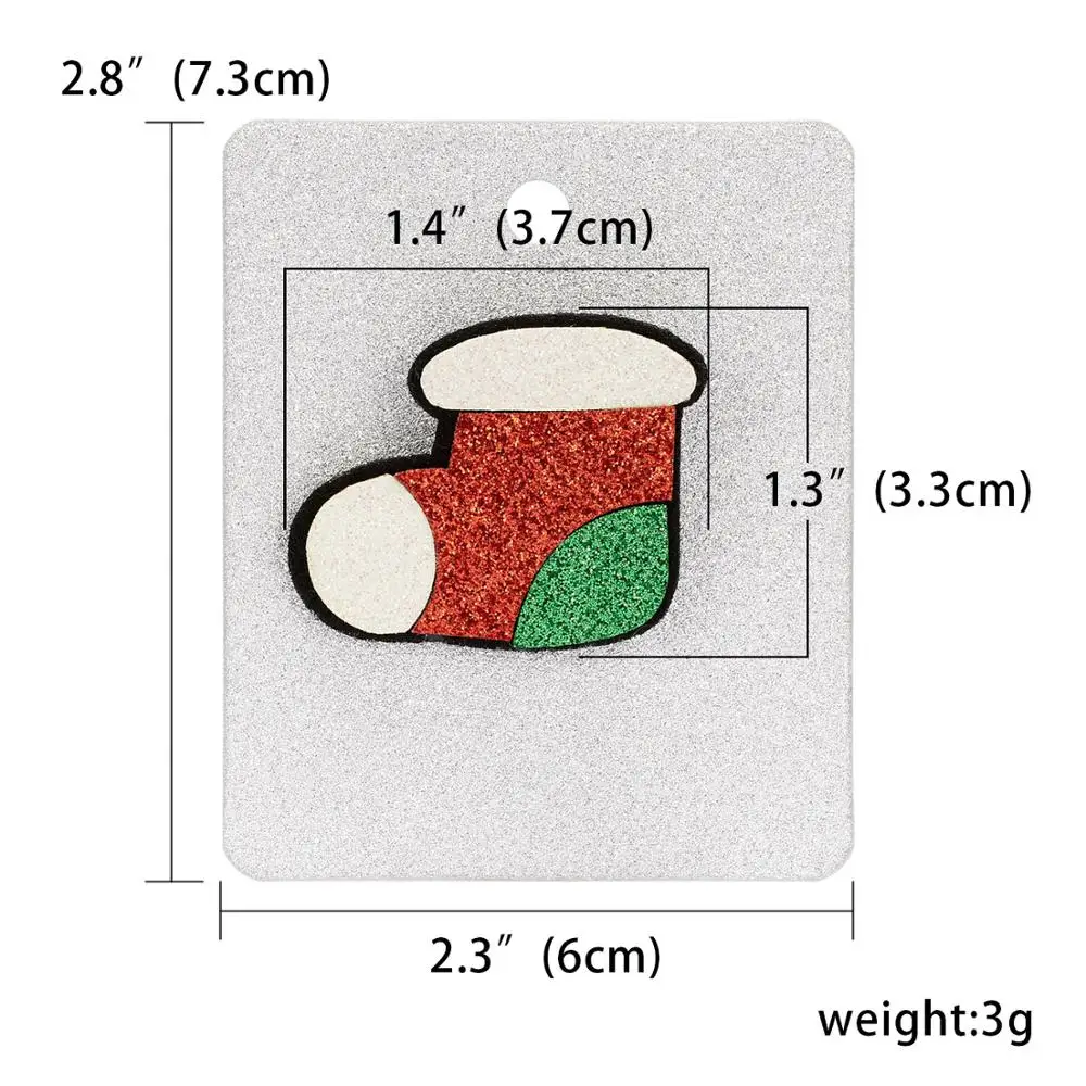 17 видов стилей, новые рождественские значки, войлочные тканевые Броши для детей, носки с рождественской елкой, значки Санта-Клауса, значки, аксессуары, ювелирное изделие, год - Окраска металла: SOCK