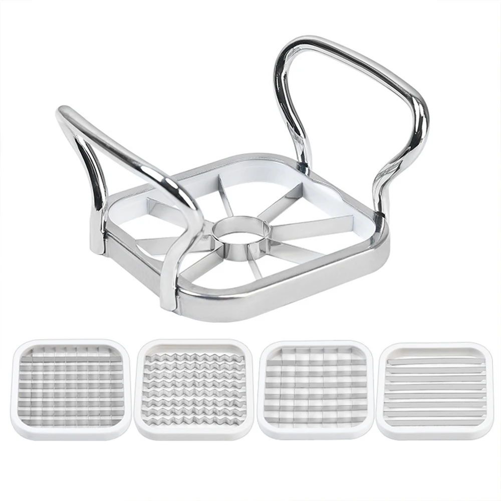 5 Pcs Set Vegetable Fruits Cutter Slicer Stainless Steel For Apple Pear Potato Chips Multi Functional Kitchen Accessories Tools