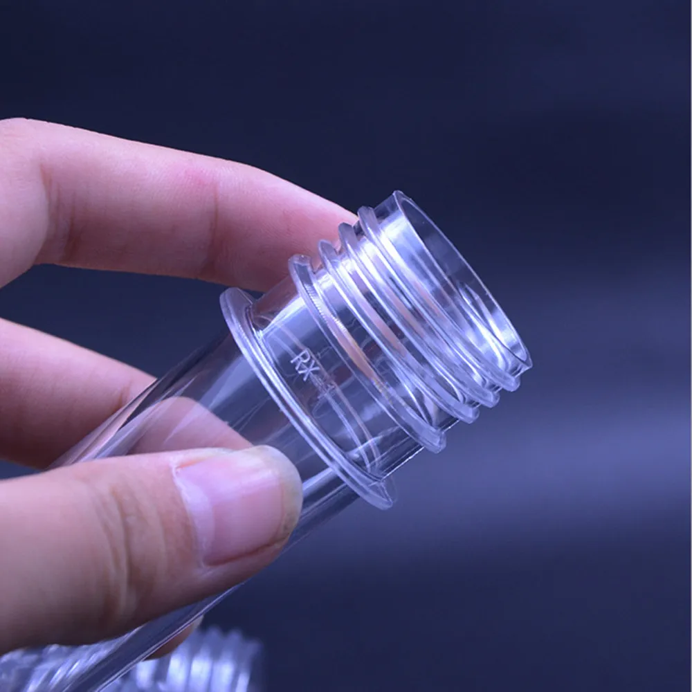 Plastic Test Tubes Clear and Transparent Candy Storage Containers with Screw Caps Bath Salt Mask Bottle 40Ml