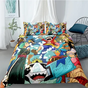 

Comic One Piece Bedding Set Bedroom Decor Hypoallergenic Quilt Cover Doona 1PC Duvet Cover with Pillowcase Dropship