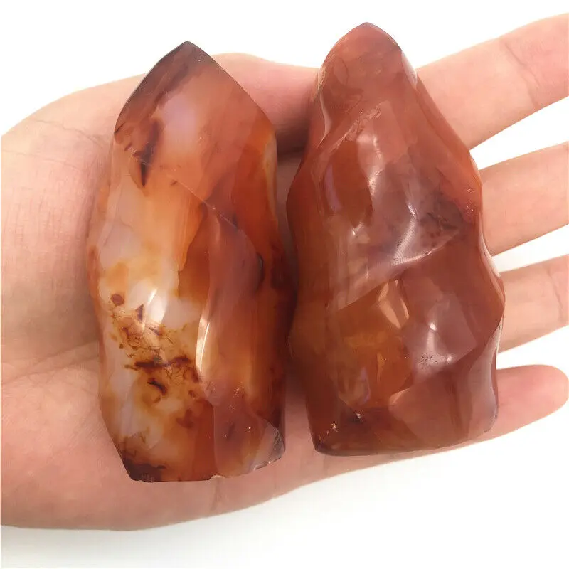 

Wholesale 1pc Natural Colorful Red Carnelian Agate Flame Crystal Geode Healing Decoration Natural Quartz Crystals