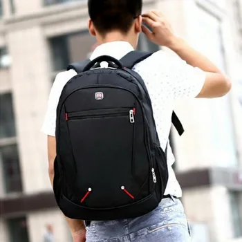 

Litthing 2020 Large-capacity Student Schoolbag Casual Solid Color Material Oxford Man's Backpack Multi-functional Simple Bag