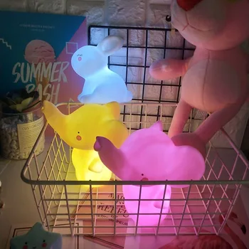 

2Pce INS Style New Elephant Night Lamp Mini Decorative Light Children's Light With Sleeping Lights Feeding Eye LED Lights