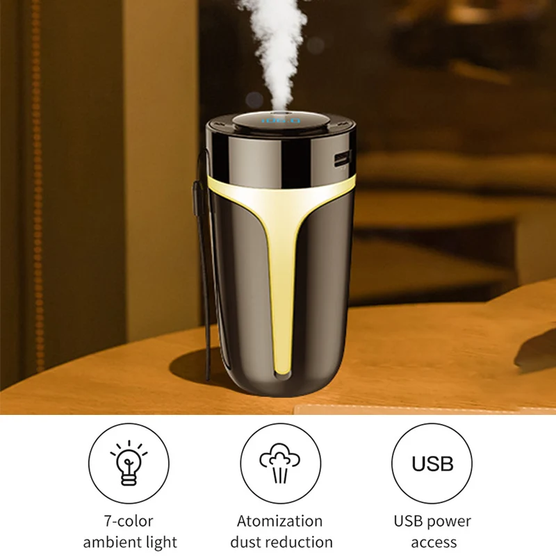 

bluetooth 5.0 Car Air Humidifier Aroma Diffuser USB Car Charger Mini Air Purifier Timing Aromatherapy Essential Oil Diffuser