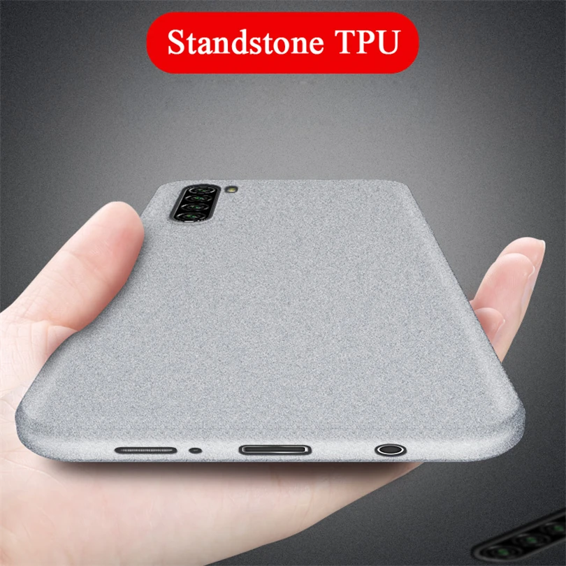 New Fashion Solid Color Phone Case For Xiaomi Redmi Note 6 7 8 Anti-fingerprint Sandstone Soft TPU Pro |