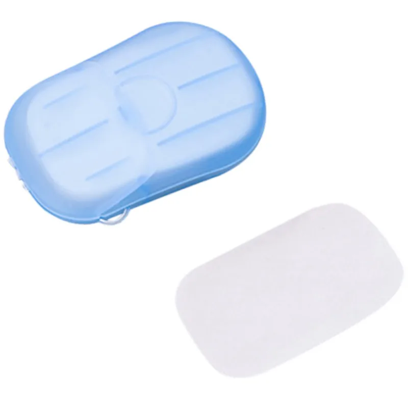 

20pcs/set TraveSoap Tablets Wash Hand Bath Clean Scented Slice Sheets Disposable Boxe Soap Portable Mini Soap Tablets