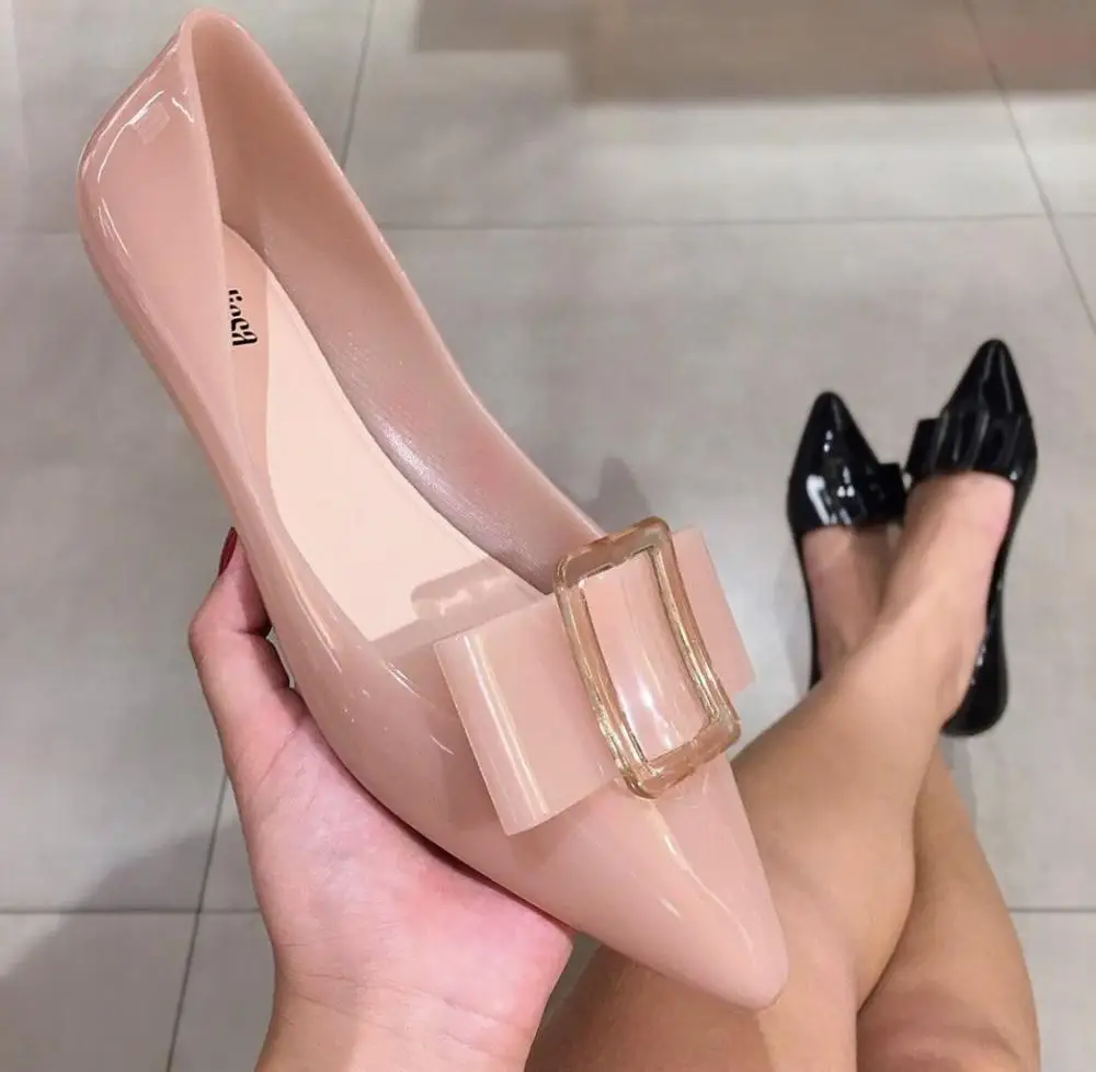 Женские повседневные сандалии Melissa желейные туфли с бантом остроносые для