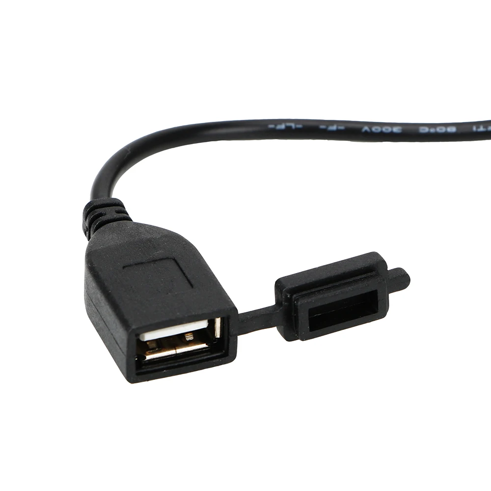 USB charger adapter installed on scooter