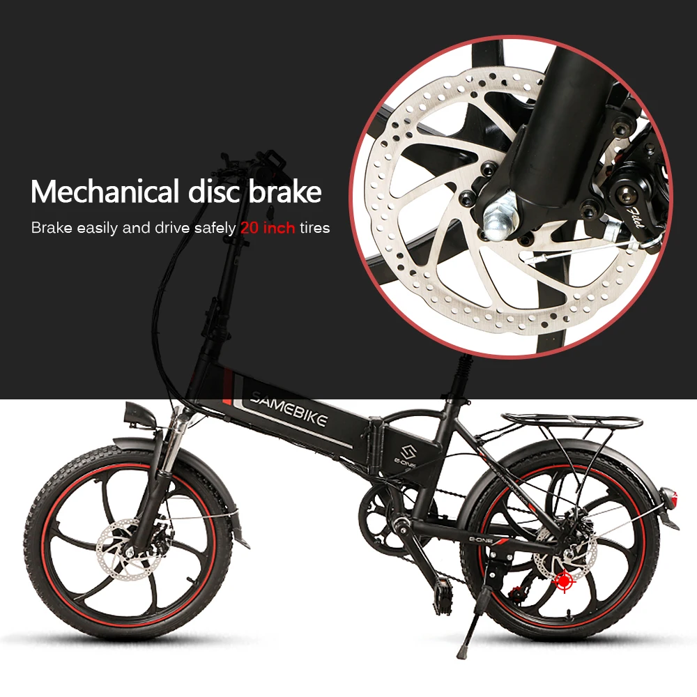 Excellent 20 Inch Folding Electric Bike Power Assist Electric Bicycle E-Bike Scooter 350W Motor Conjoined Rim 8