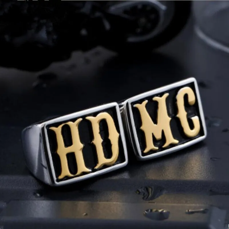 Fashion Election Criminal Syndicate Faction Punk Ring Vintage Gangland MC HD Finger Jewelry For Men Motorcycle Style | Украшения и