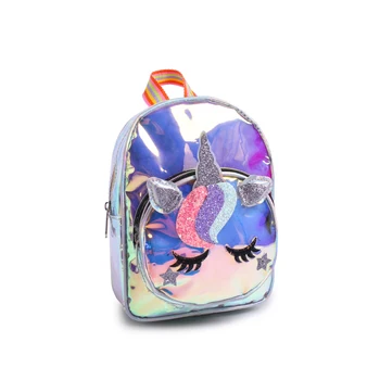 

Unicorn female backpack trend candy illusion transparent female large capacity cute children waterproof PVC shoulder bag