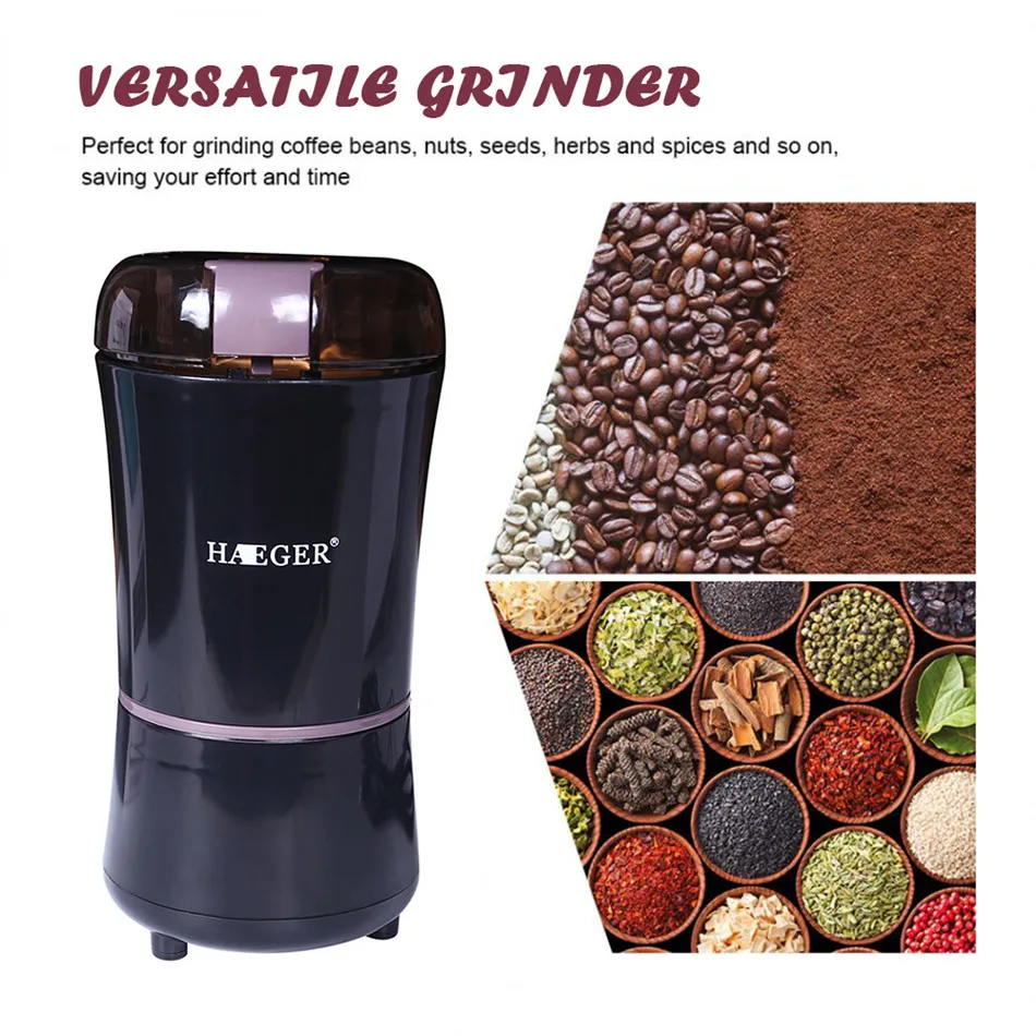 VOGVIGO Electric Coffee Grinder Mini Kitchen Salt Pepper Grinder Powerful Beans Spices Nut Seed Coffee Bean Electric Grind