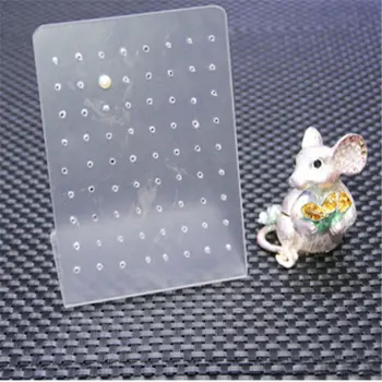 

72 Holes Showcase Rack Jewelry Earring Board Holder Ear Studs Display Stand Earrings Display Rack Jewelry Packaging