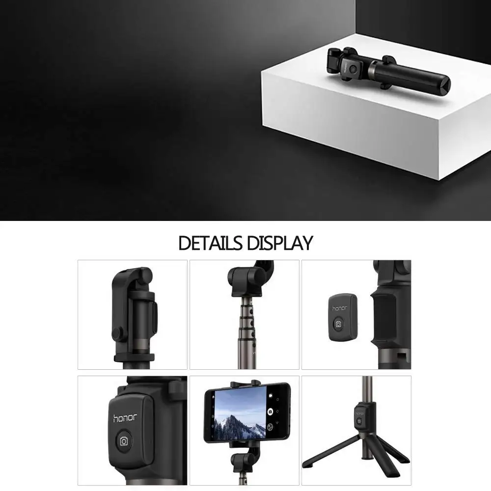 Online Huawei Honor palo Selfie trípode portátil inalámbrico Bluetooth 3,0 monopie de mano para IOS Android Huawei Xiaomi teléfono inteligente