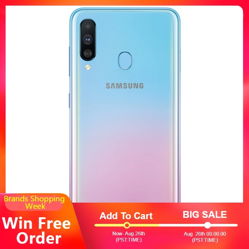 Samsung Galaxy A60 6G ram 64G rom Android 9 0 смартфон 6 3 дюймов FHD + Восьмиядерный тройной камеры 3500mAh