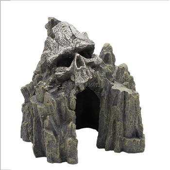 

Aquatic Aquarium Landscaping Rockery Decor Skull Mountain Fish Tank Ornament Dropship
