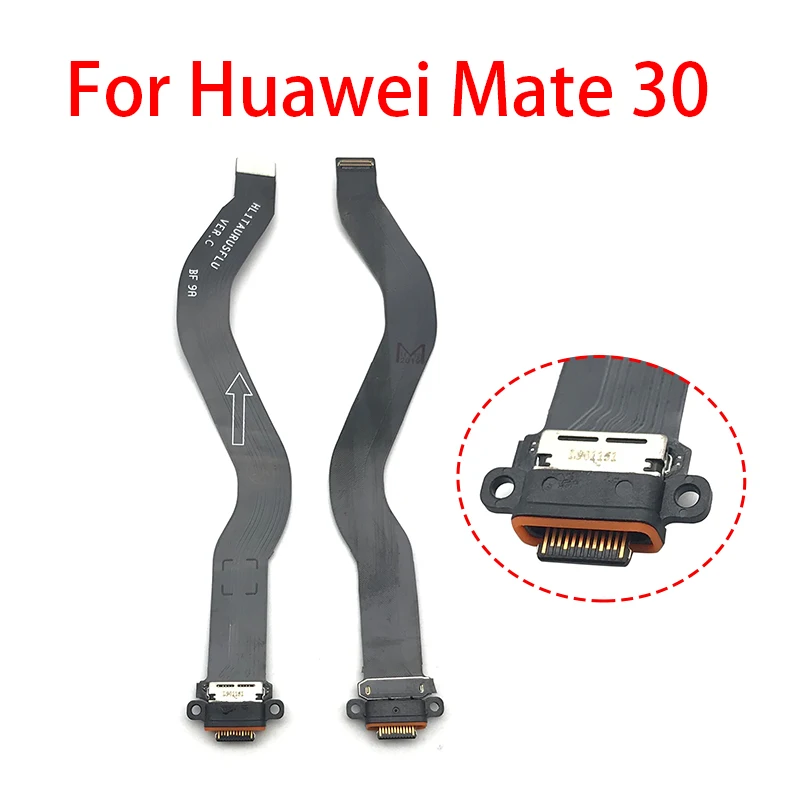 10 шт./лот, плата зарядного устройства PCB Flex Для huawei mate 30 USB порт разъем док-станция зарядный ленточный кабель