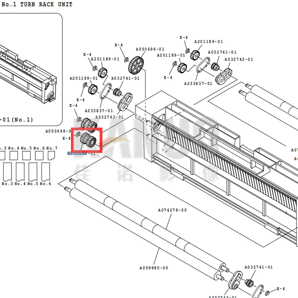 A050698 Gear O18T 4pcs/lot For Noritsu QSS 2901/3201/3401/3701/3702/3701HD/3702HD/3202/3203 Digital Minilabs