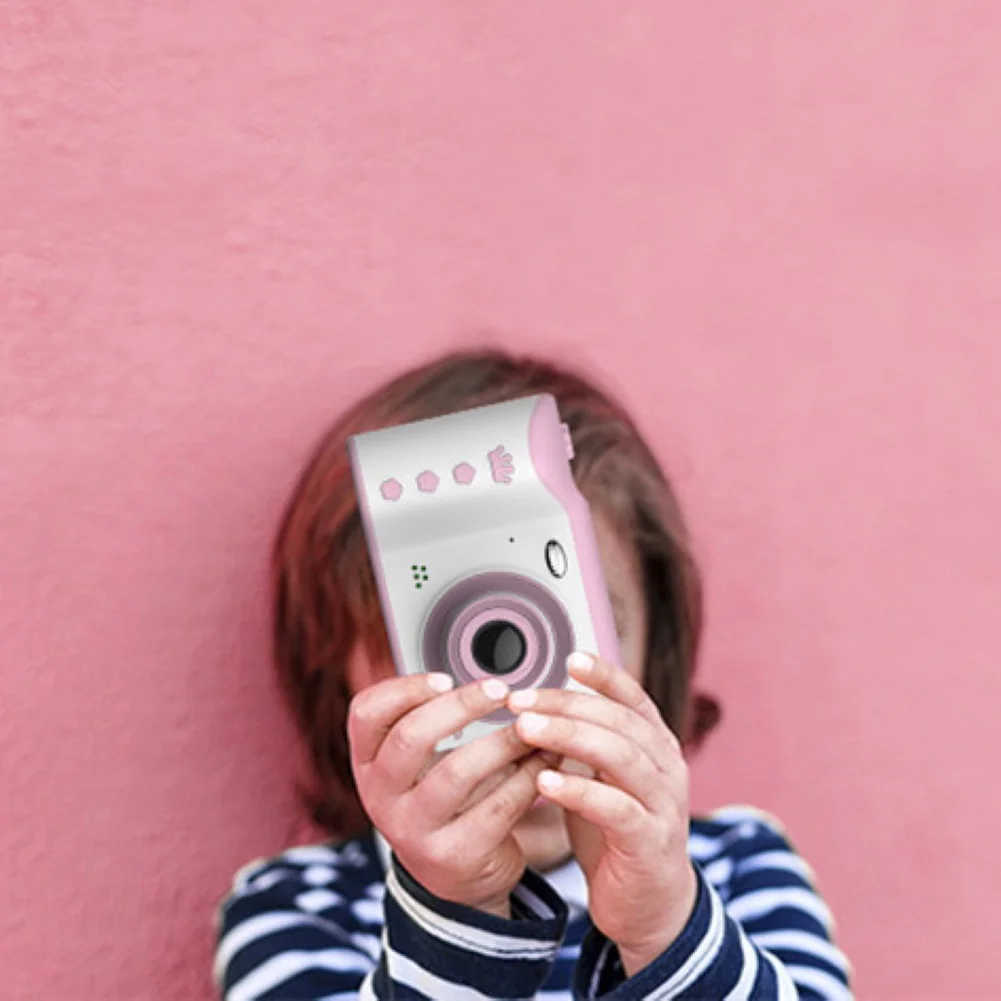 Mini 2.8 inch Plastic Kids Camera Toy Digital Camcorder with Flash Light 2 Camera-len Full Touch Control Best Gift for Chirldren