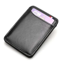 Ultra Thin Men's  PU Leather Mini Small Magic Wallet Money Cash Card Holder Purse  Money Case for Men Women Business Slim 2023 2
