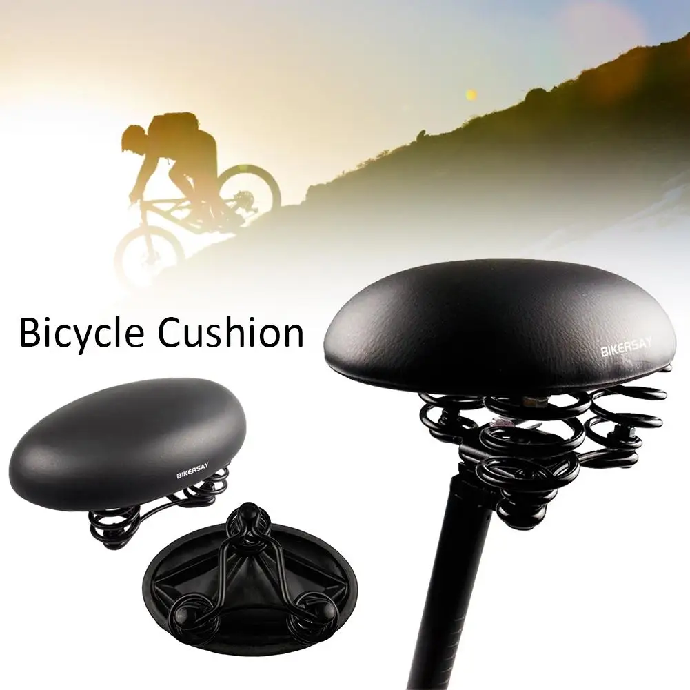 Велосипедное седло из искусственной кожи, черное удобное противоударное велосипедное седло для шоссейного велосипеда, велосипедное седло для активного отдыха, велосипедное седло для горного велосипеда