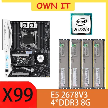 شراءX99 TF اللوحة مجموعة DDR4 و DDR3 LGA2011-3 و LGA 2011 إنتل زيون E5 2678 V3 8GB * 4 قطعة = 32GB 1333MHz DDR3 الذاكرة NVME SATA3