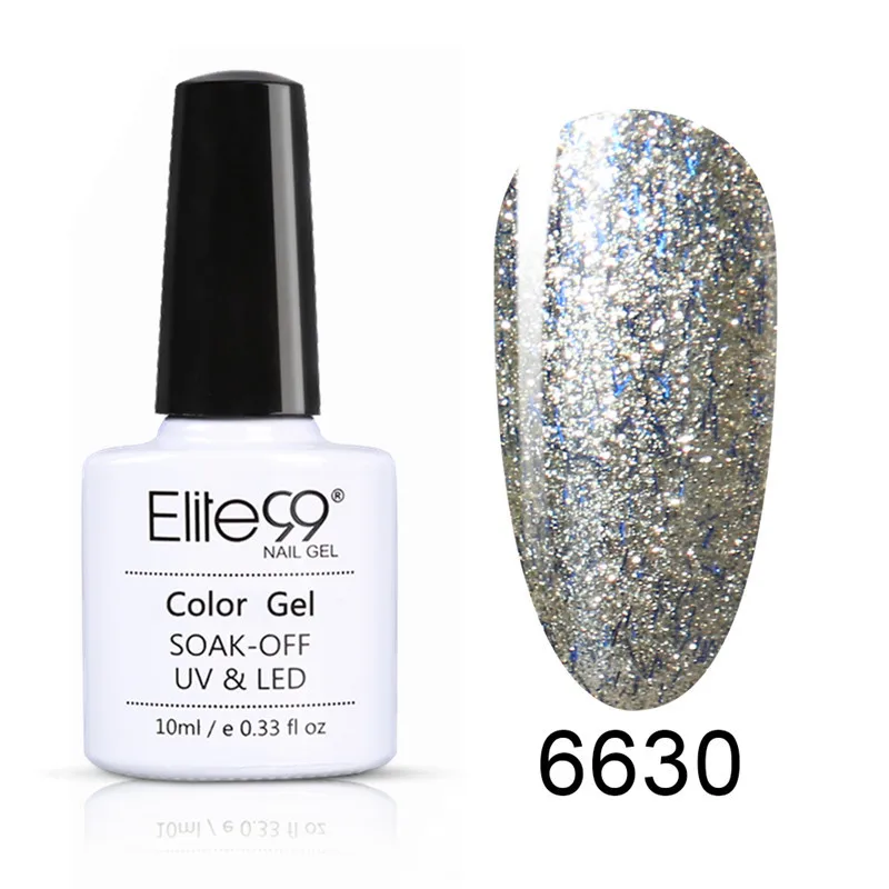 6630 Elite99 1 шт. Летняя коллекция неоновый Звездный красный УФ гель лак для ногтей светодиодный гель покрытые лаком ногти искусство лак Эмаль 10 мл блеск платина - Цвет: 6630