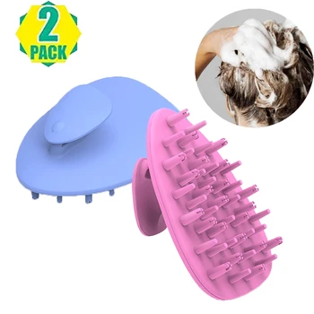 

2 Pack Hair Scalp Massager Shampoo Brush Silicone Soft Comb for Men Women Kids Pet Perfect Brush