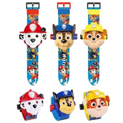 Paw Patrol цифровые часы время проекции 24 Мультяшные узоры часы-фонарик узнать прекрасный фигурка аниме игрушка детский подарок