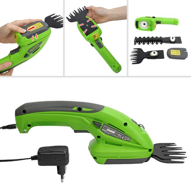 WORKPRO 7.2V elektryczny trymer 2 w 1 litowo-jonowy akumulatorowe narzędzia ogrodnicze nożyce do żywopłotu akumulatorowe nożyce do żywopłotu s do trawy 4