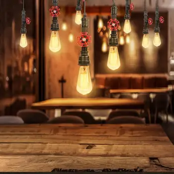 

AC 85-265V Vintage Industrial Pipe Pendant Light With E27 Base For Dining Room Bar With Various Incandescent